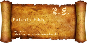 Meisels Edda névjegykártya